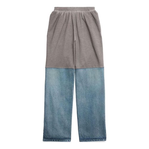 Balenciaga Patched Sweatpant - Grey/Indigo - 745264TNW014012