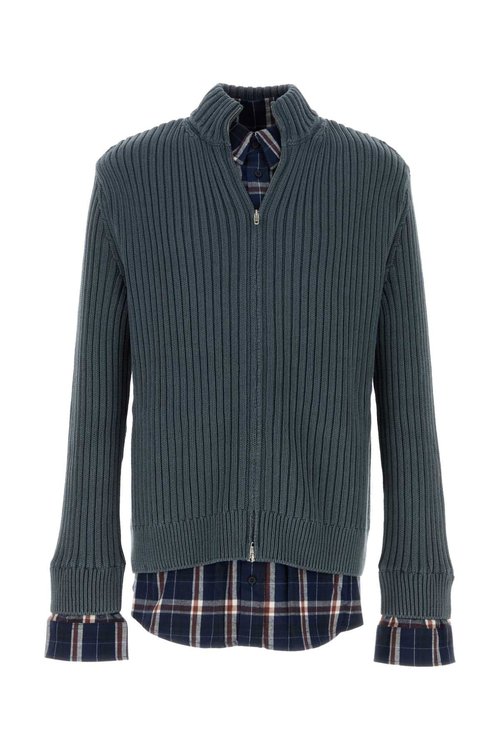 Balenciaga Petrol Blue Cotton Cardigan - 857284T34298578