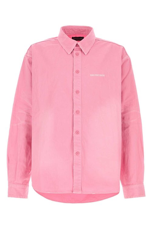 Balenciaga Denim Shirt Light Pink Balenciaga Shirt Balenciaga
