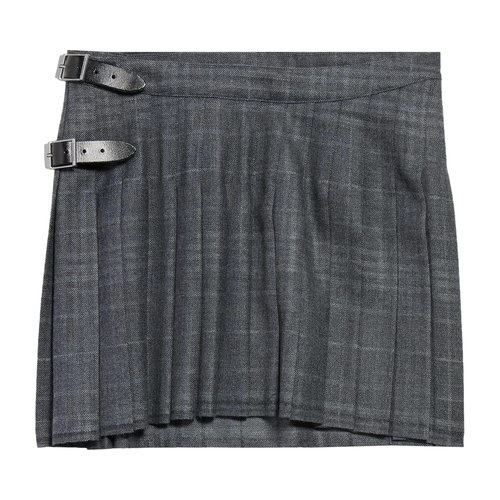 Balenciaga Pleated Mini Skirt - Grey - 850673TQT011240