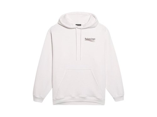 Balenciaga Political Campaign Logo Hoodie - White