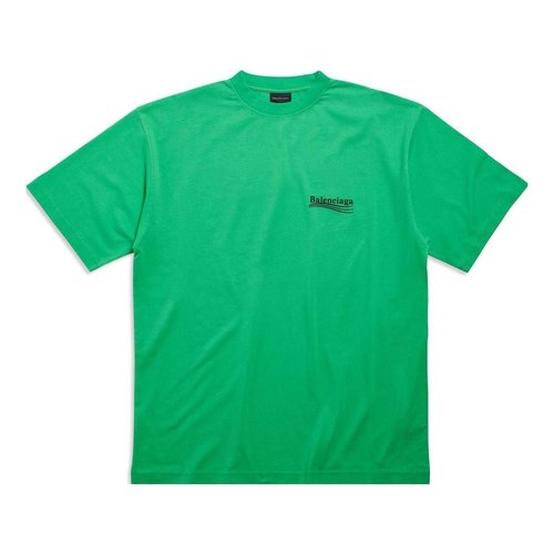 Balenciaga Political Campaign T-Shirt - Green Black Blue - 641675TPVD33600