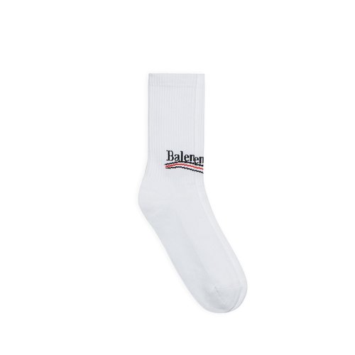 Balenciaga Political Campaign Tennis Socks - Black/White - 507768472B4
