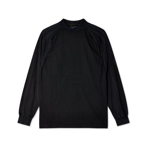 Balenciaga Pre Patched Raglan Sleeves T-Shirt - Black - 751013TOVS51055
