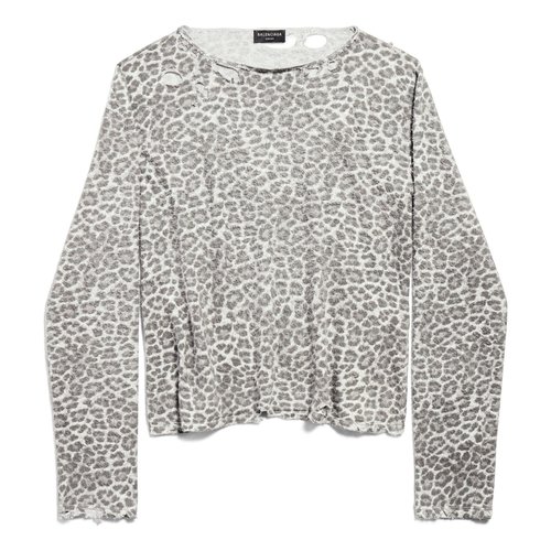 Balenciaga Printed Cotton Sweater - Brown - 793653T33322135