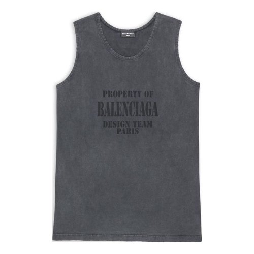 Balenciaga Property Loose Tank Top - Black - 697880TMVI11055