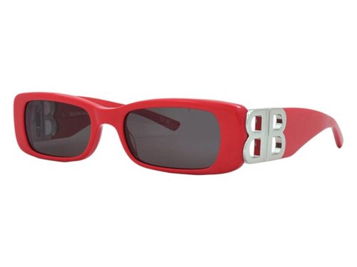 Balenciaga Rectangle Sunglasses - Red (Bb0096S 015)