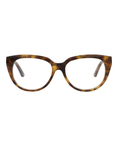 Balenciaga RoundFrame Acetate Optical Frames - Havana Havana Transparent (Bb0131O/30010040/008)