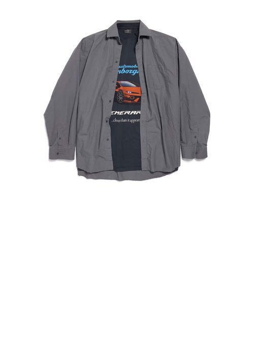 Balenciaga Automobil Lamborghini Layered Shirt - Grey - 839236TNM601485