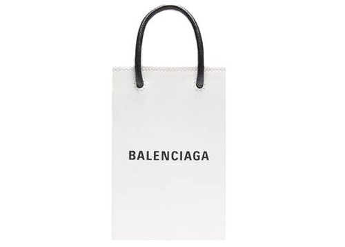 Balenciaga Shopping Phone Holder - White