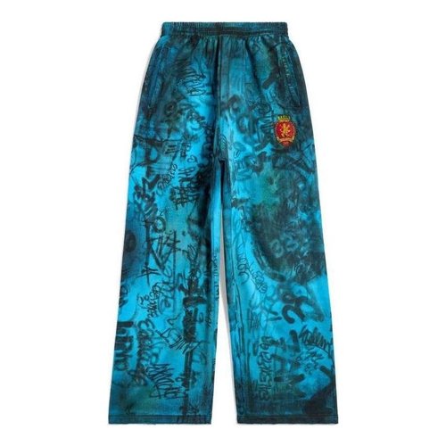 Balenciaga Skater Graffiti Baggy Sweatpants - Blue Sky - 740028TOVA84900