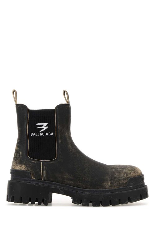Balenciaga Strike Chelsea Boot - Black/Beige - 854082WB2281919