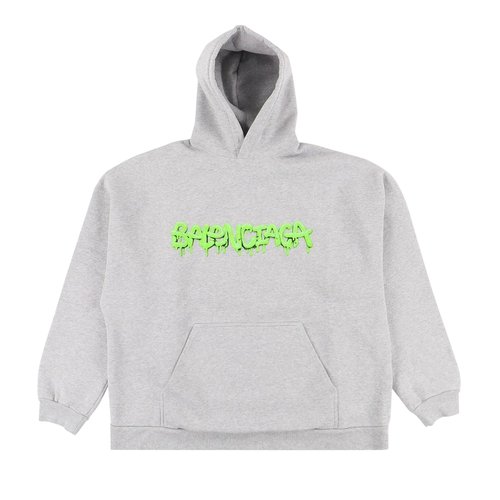 Balenciaga Slime Logo Hoodie - Grey Green - 674986TLVF21203