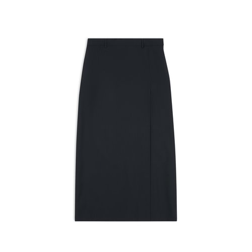 Balenciaga Slit Tailored Skirt - Black - 728793TNT11