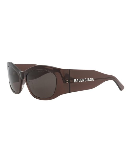 Balenciaga SquareFrame Recycled Acetate Sunglasses - Brown Brown Grey (Bb0329S/30014894/004)