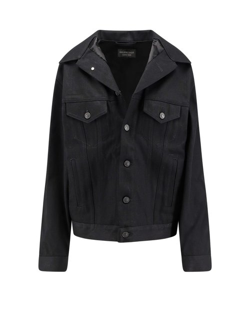Balenciaga Standing Collar Jacket - Black - 849898TTWA41000