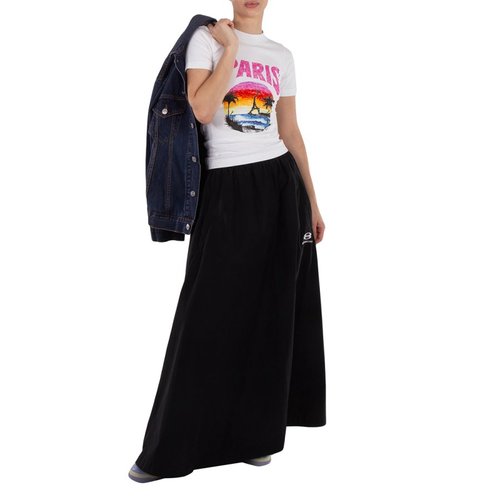 Balenciaga Stretch Cotton T-shirt With Graphic Print - Blue/Pink/White - 768075TPVM29601