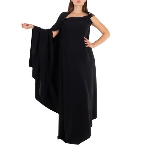 Balenciaga Stretch Viscose Blend Long-cut Dress - Black - 746160TJO581000