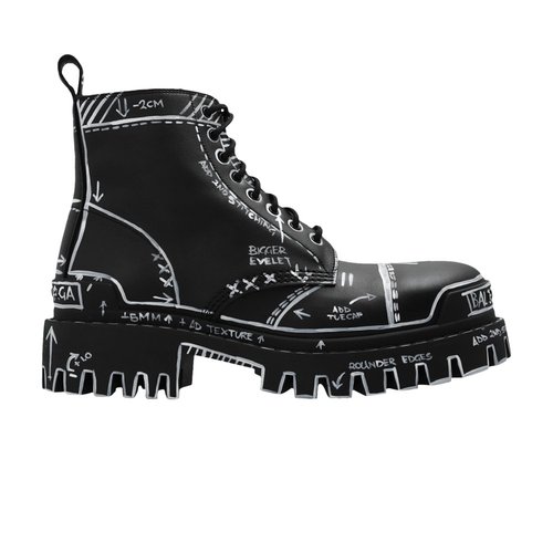 ●BLACK BALLED Men's Bulldozer Lace-up Boot in Black | Balenciaga US