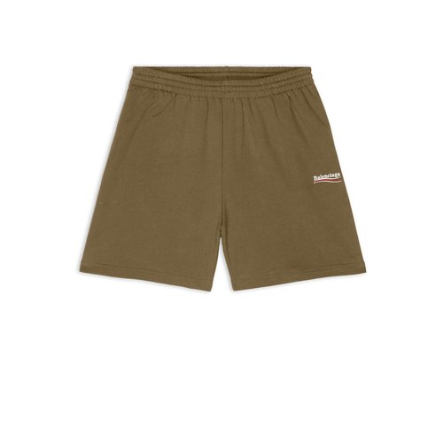【Balenciaga】SWEAT SHORT◆676137TKVI9 Balenciaga Sweat Shorts 'Khaki/White/Red' - 676137TKVI9