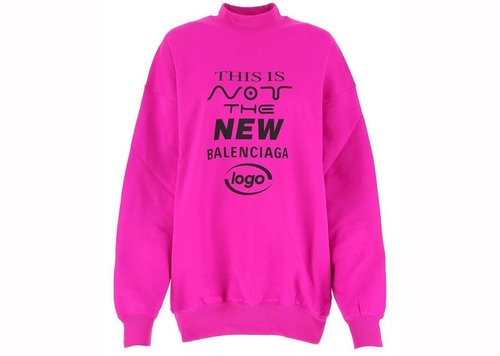 Balenciaga This Is Not Logo Sweatshirt - Pink - 652981TKVE36817