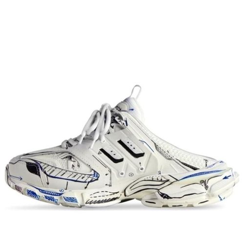 Balenciaga Track 3.0 Mules - White/Black - 653813W3SRA9014