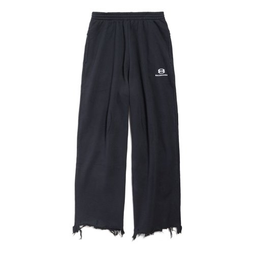 Balenciaga Unity Sports Icon Cropped Sweatpants - Black/White - 783401TQVB21569