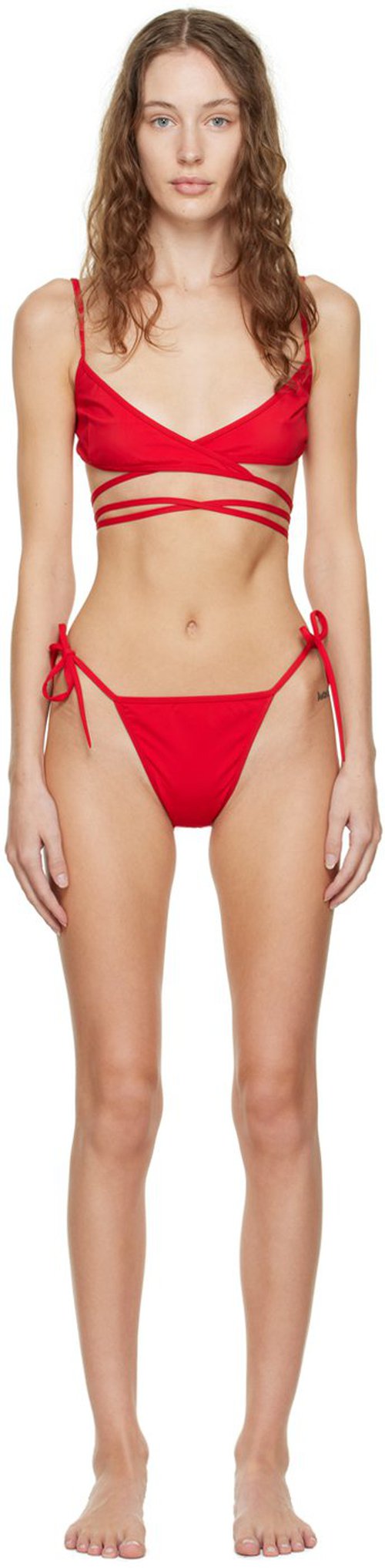 Balenciaga Wrap-Around Bikini Set - Red - 6984464B9B86400