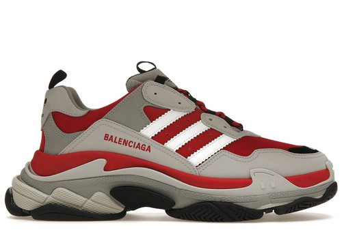 Balenciaga x adidas Triple S - Red/Grey/Black - 712821W2ZB46121