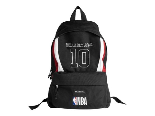Balenciaga x NBA Explorer Backpack - Black/White/Vermillon Red - 8660542ACFR1945