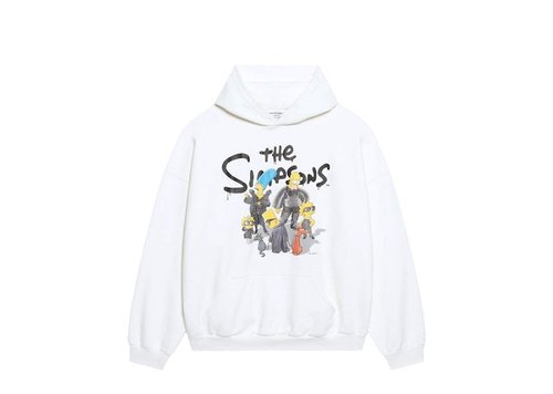 Balenciaga x The Simpsons Wide Fit Hoodie - White - 675003TLVG89016