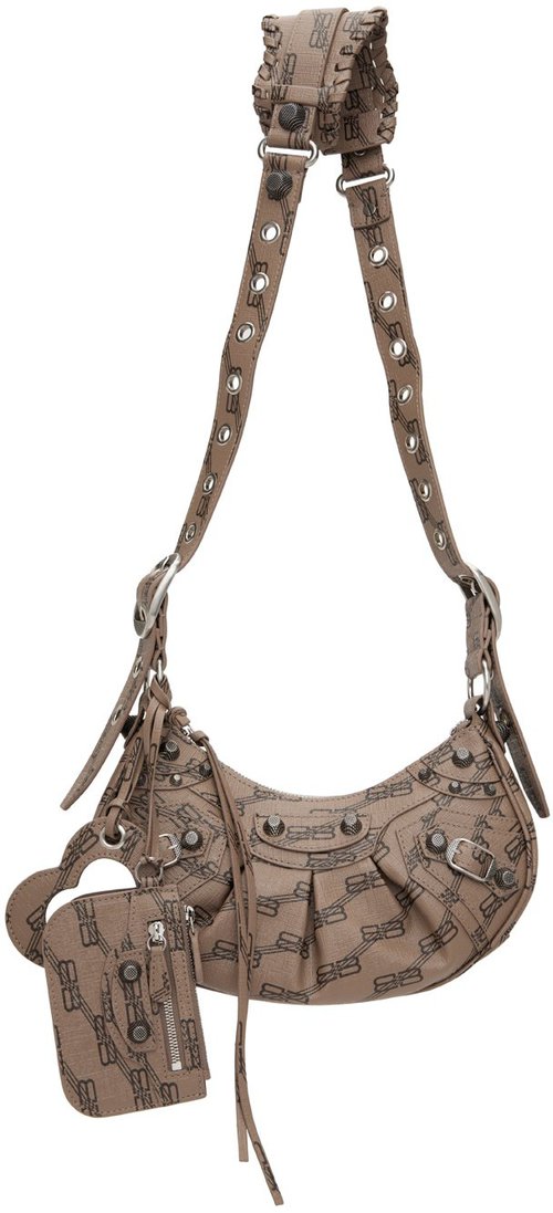 Balenciaga Monogram Le Cagole Shoulder Bag - Beige/Brown - 671309210E72762