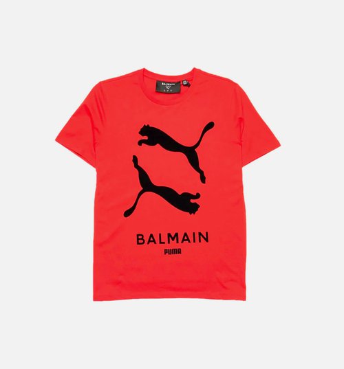 Balmain X PUMA Graphic T-Shirt - Red/Black - 597213-11