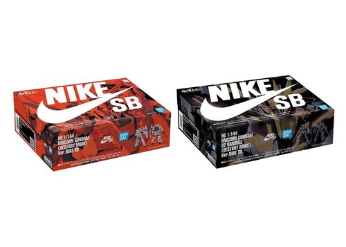 Bandai Gundam x Nike SB Unicorn Destroy Mode 1/144 Scale Model Kit Action Figure Set - Multicolor