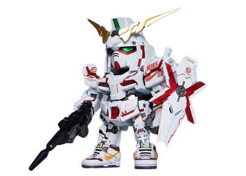 Bandai Gundam x Nike SB Unicorn QMSV RX0 Destroy Mode Action Figure - Multicolor