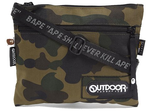 BAPE A Bathing Ape Bape x Outdoor Products 1st Camo Mini Shoulder Bag - Green