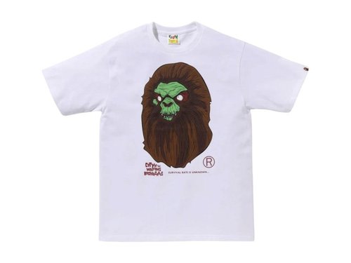 A Bathing Ape Horror Mad Face Tee - Black - 1K70-110-018