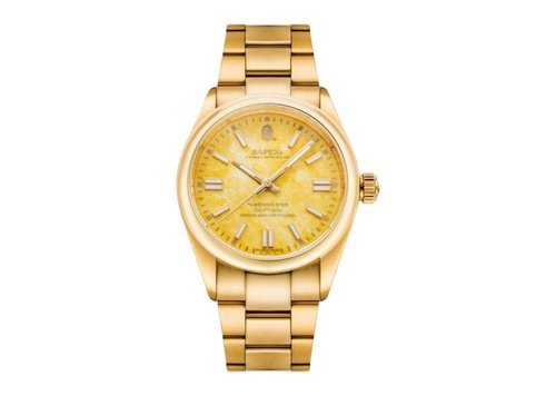 BAPE A Bathing Ape Type 5 BAPEX Watch - Gold/Yellow - 1I80187003YEL