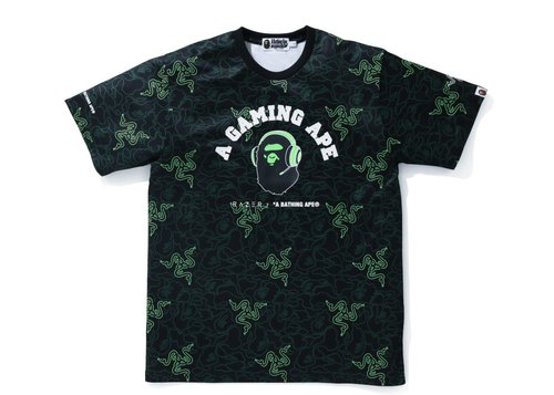T Shirt Razer And Bape Bape Shirts A Bathing Ape Bape Limited