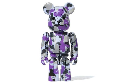 Bearbrick A Bathing Ape 28th Anniversary Camo #1 100% Purple