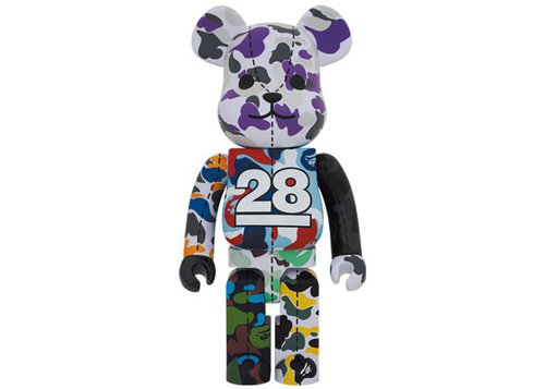 Bearbrick x A Bathing Ape 28th Anniversary Camo #1 1000% - Multicolor