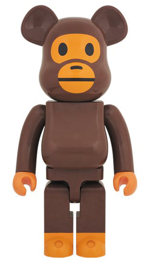 Bearbrick x A Bathing Ape Milo 1000% Brown 'Multicolor