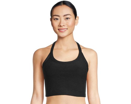 BeyOnd Yoga Spacedye On The Up Cropped Tank Top Workout - Silver Mist - S.4712