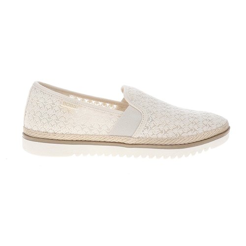 BOBS from Skechers Bobs Flexpadrille Embroidered Slip On Flats - Off White - 1.4026