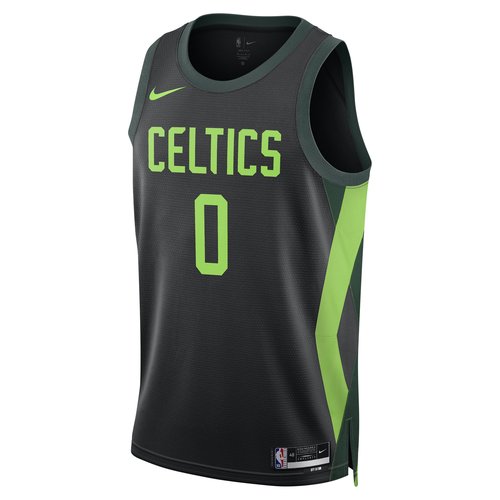 Jayson Tatum Boston Celtics 2024/25 City Edition Nike Dri-FIT NBA Swingman Jersey - Black/Pro Green/Action Green - FQ4335-011