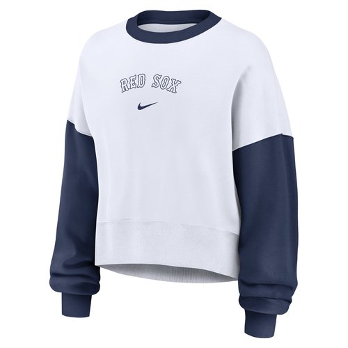 Boston Red Sox Primary Nike MLB Pullover Crew - White - 01D7022NBQ-9HV