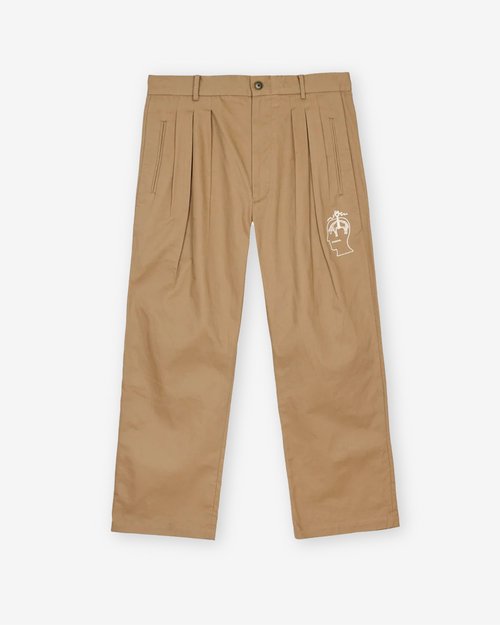 Brain Dead Brooks Brothers California Pleated Chino Trousers - Desert - BDS24B13004207BR37