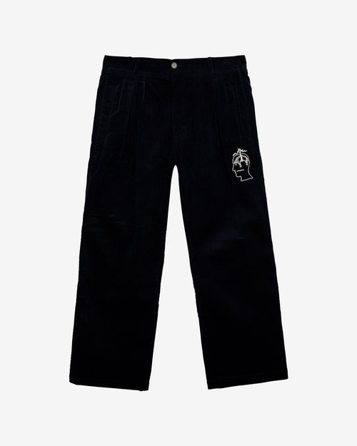 Brain Dead Brooks Brothers California Pleated Corduroy Trouser - Midnight Blue - BDF25B13004595BL30