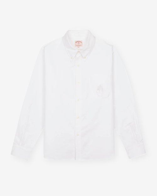 Brain Dead Brooks Brothers California Selvedge Oxford Button Up - White - BDS24T24004160WH01