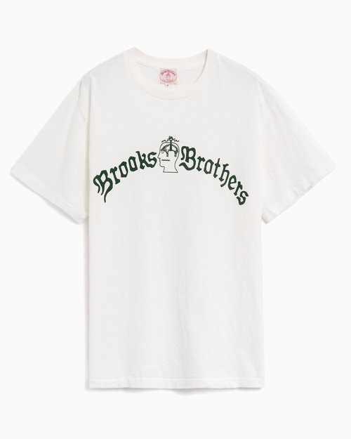 Brain Dead Brooks Brothers Heavyweight T-Shirt - BDW24T000044-WHT